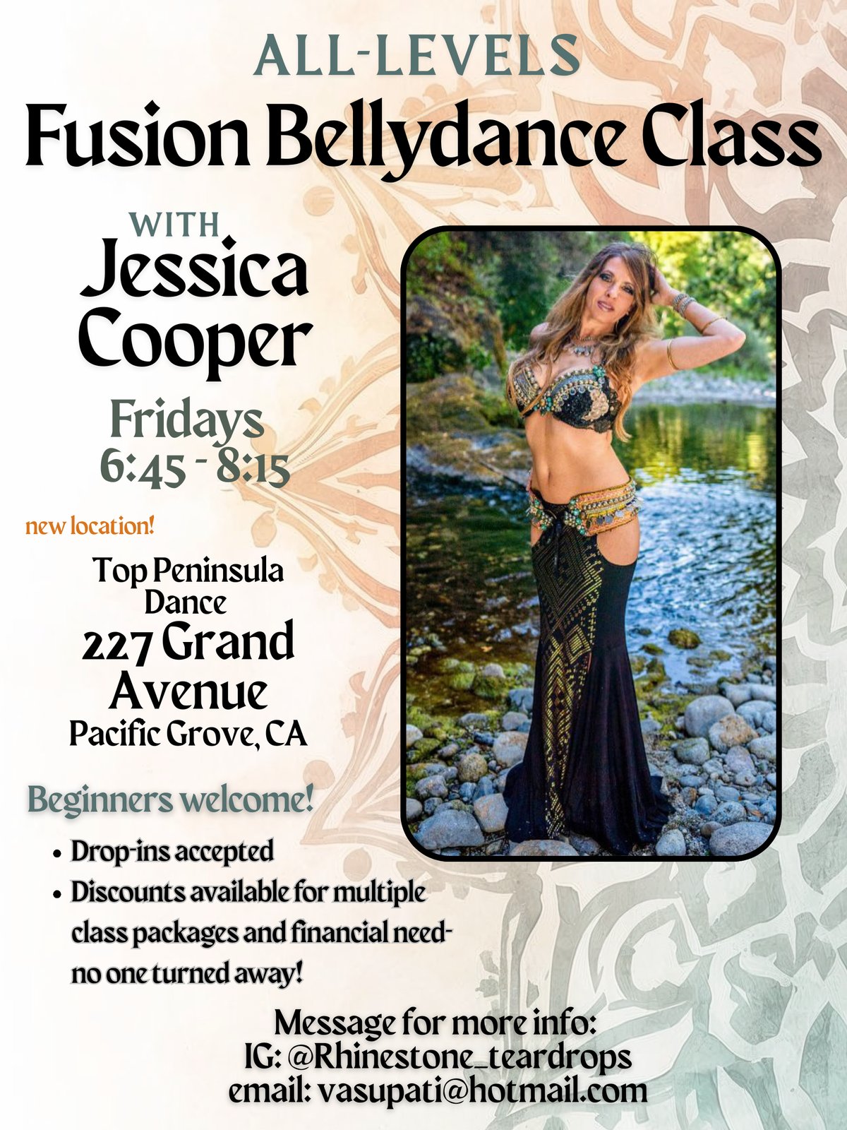 Fusion Bellydance Class flyer